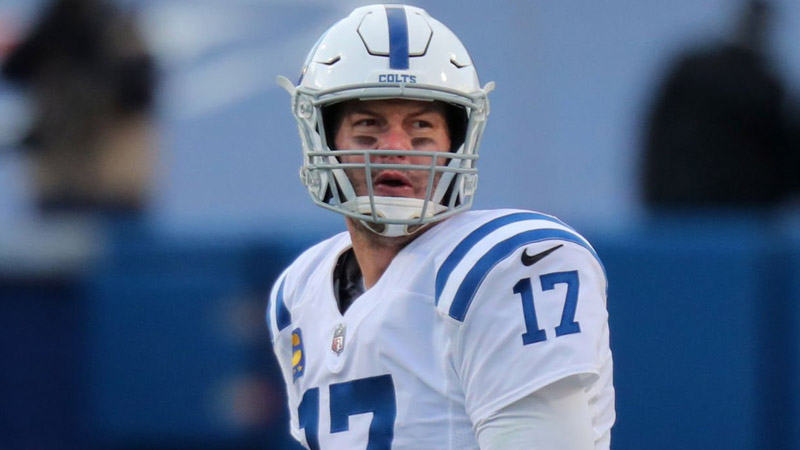 Philip Rivers #17 of the Indianapolis Colts looks to throw a pass against the Buffalo Bills