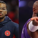 Bryce James and LeBron James