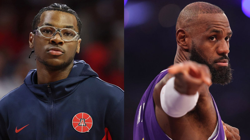 Bryce James and LeBron James