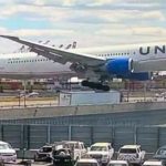 video shows United plane striking pole